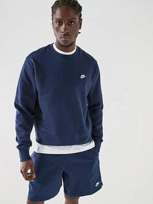 Image of Nike Sportswear Club Crew - Blue Male L