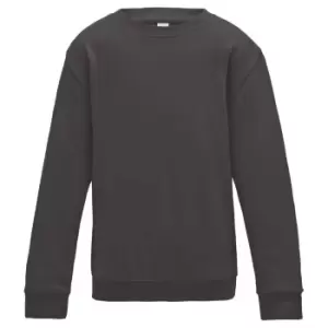 Image of AWDis Just Hoods Childrens/Kids Sweatshirt (1-2 Years) (Charcoal)