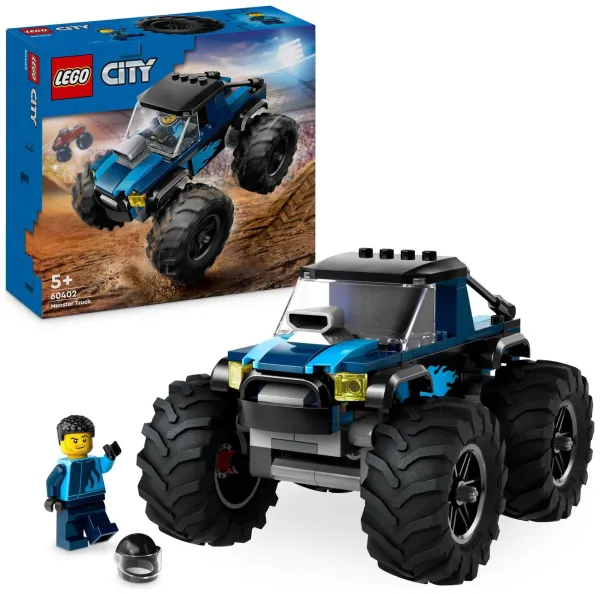 image of LEGO City Blue Monster Truck Toy Vehicle Playset 60402