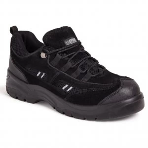 Image of AP302SM Black Suede Safety Trainer - Size 10