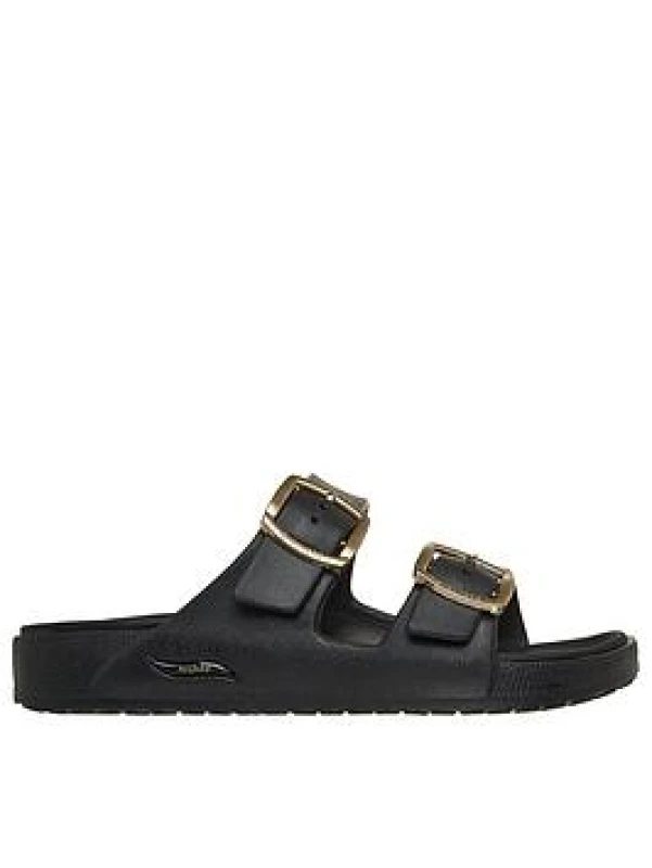 Image of Skechers Womens Flat Sandals Flat Sandals 4 (37) Black 22104403240