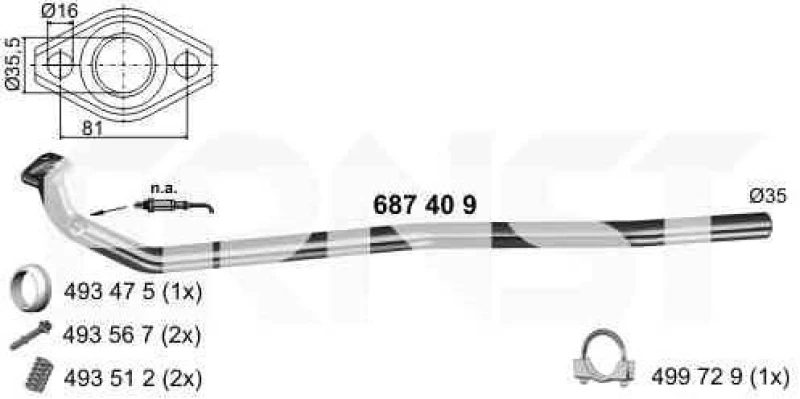 Image of Exhaust Pipe VEGAZ TR-239