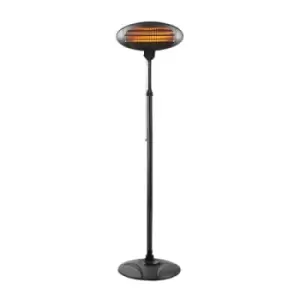 image of Devola Core 2kW Freestanding Patio Heater with Remote Control - DVRPH20SMB