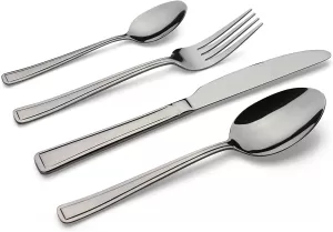 image of Classic Harley Pattern 24 Piece Cutlery Set 18/0 Stainless Steel Mirror Finish - Gift Boxed