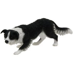 image of Border Collie Black & White Figurine By Lesser & Pavey