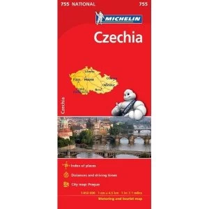 image of Czechia - Michelin National Map 755 Map Sheet map 2012