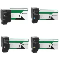 image of Lexmark 71C20 Original Black and Colour Return Programme Toner Cartridge Multipack