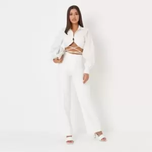 Missguided Straight Leg Trousers - White