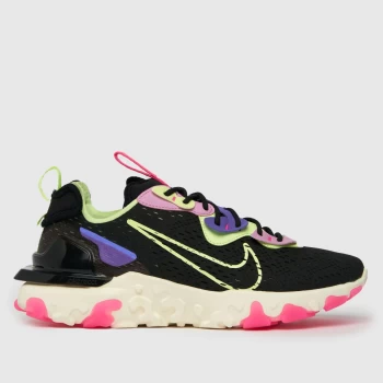 Image of Nike Black & Purple React Vision Trainers