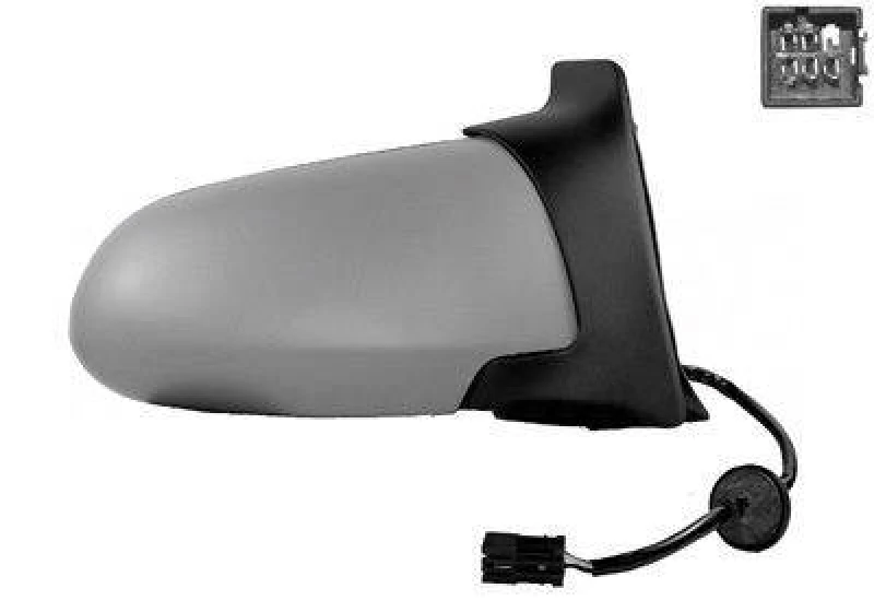 Image of VAN WEZEL 3791808 Wing mirror * HAGUS * Right, Heatable, primed Outside Mirror (50)