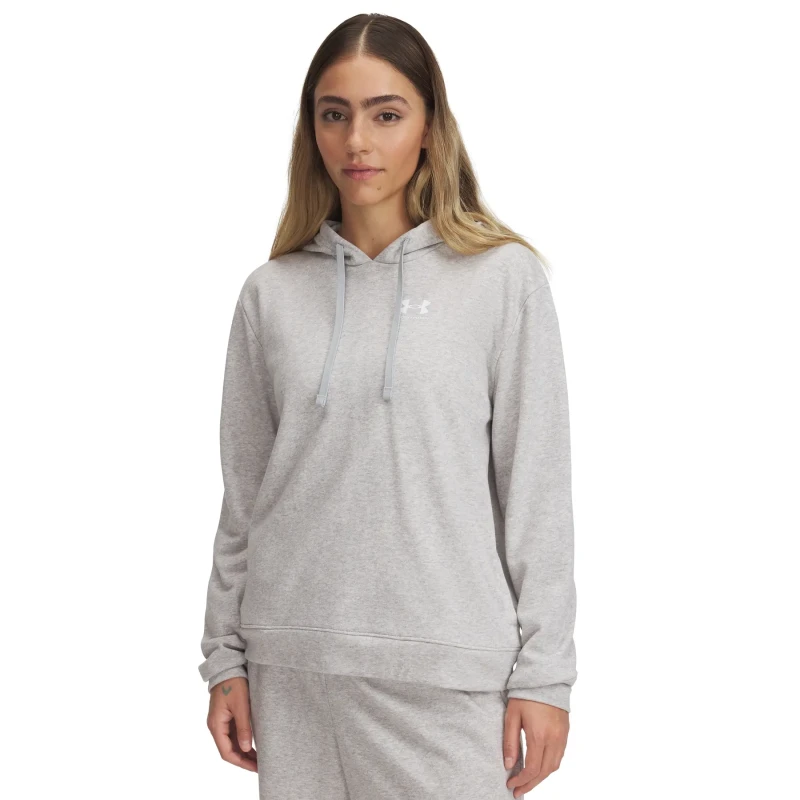 Image of Under Armour Womens hooded sweatshirt Under Armour Rival Terry Gris Female S