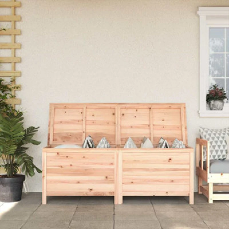 Image of vidaXL Garden Storage Box 150x50x56.5cm Solid Wood Fir, Brown 364756