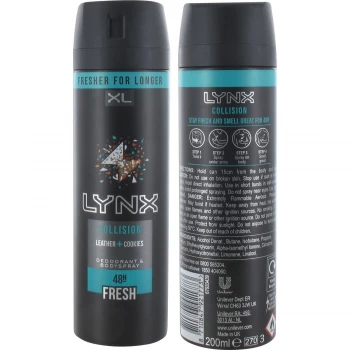 image of Lynx Collision Leather and Cookies Deodorant For Him 200ml