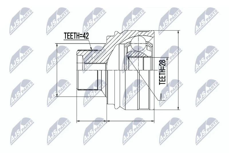 Image of NTY CV joint kit NTY NPZ-AU-054