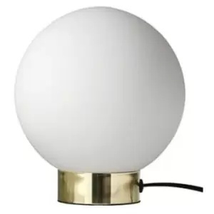 image of Dyberg Larsen Barcelona Globe Table Lamplamp Opal & Brass