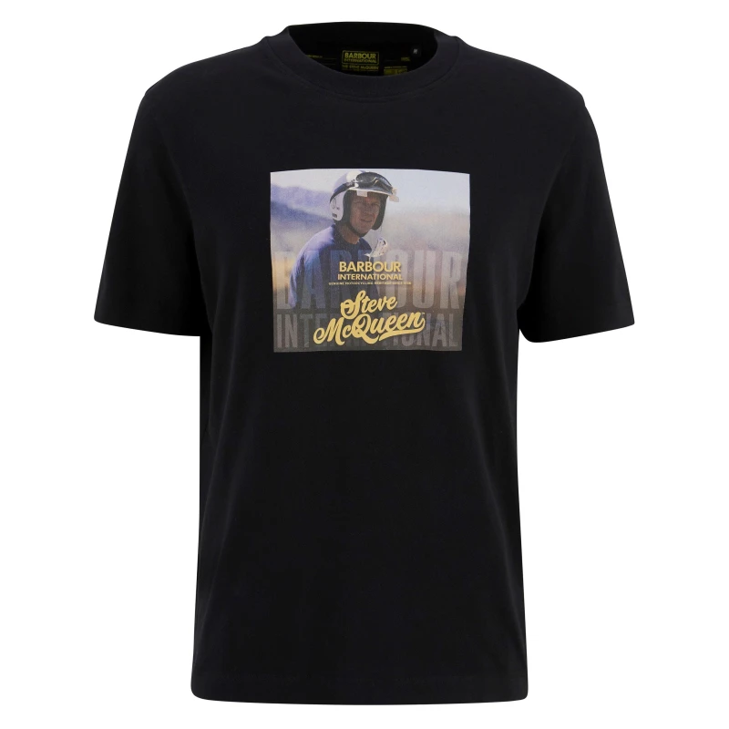 Image of Barbour International Mens Walde Graphic T-Shirt Black BK11 male 2XL