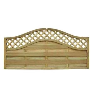 image of Forest Garden Pressure Treated Decorative Europa Prague Fence Panel 6 x 3ft