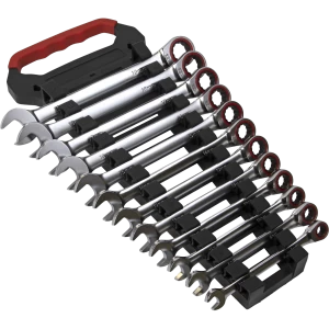 image of Sealey 12 Piece Ratchet Combination Spanner Set