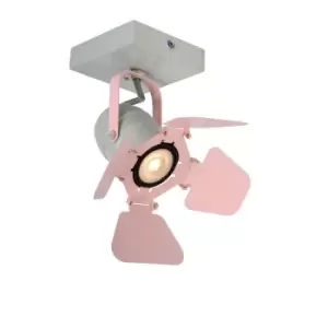 Image of Lucide Picto Modern Ceiling Spotlight Children 1xGU10 Pink