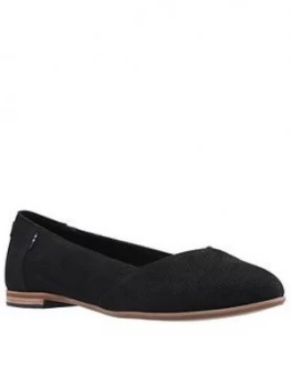 image of Toms Toms Julie Ballerina, Black, Size 4, Women