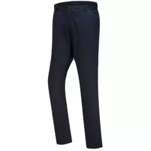 Image of Portwest - S232DNR30 - sz 30 Stretch Slim Chino Trouser - Dark Navy - Dark Navy