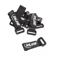 Image of InLine Velcro Cable Ties 20x100mm 10 Pieces Black