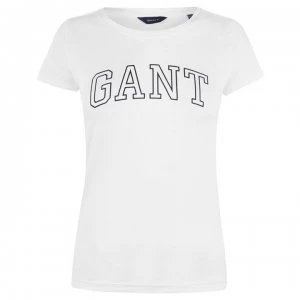 Image of Gant Logo T Shirt - 113 Eggshell