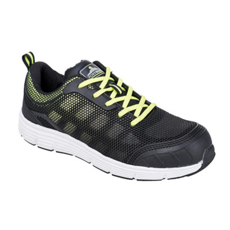 Image of Portwest Steelite Tove Safety Trainers FT15BGN38 Colour: Black / Green