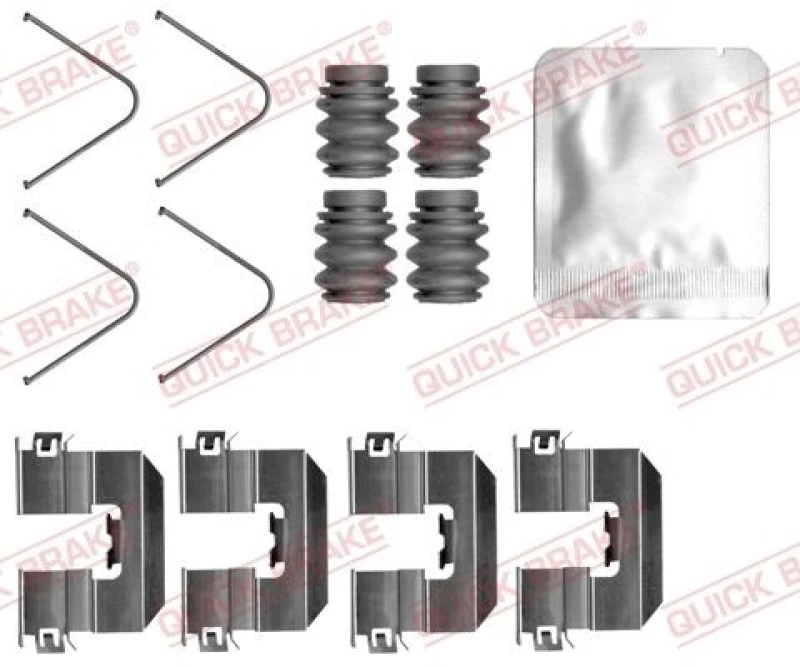 Image of QUICK BRAKE Brake pad fitting kit QUICK BRAKE 109-0165
