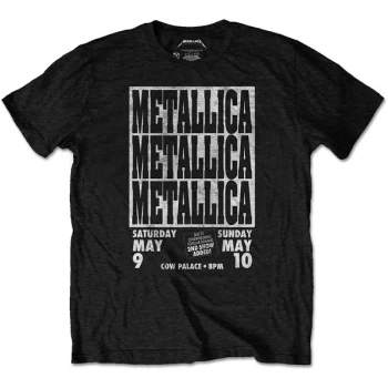 Image of Metallica - Cow Palace Unisex Large T-Shirt - Black