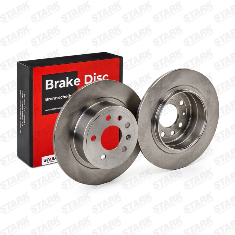 Image of STARK SKBD-0020143 Brake disc Rear Axle, solid, Cast Iron, Uncoated, Untreated, without bolts/screws Cast Iron Brake Disc (82)