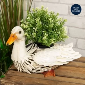 image of Country Living Handmade Metal Duck Planter