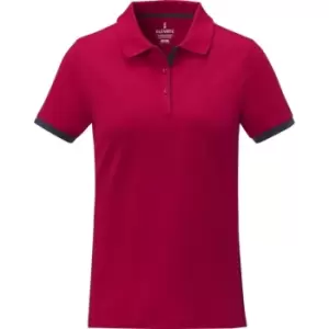 image of Elevate Womens/Ladies Morgan Short-Sleeved Polo Shirt (L) (Red)