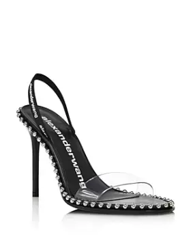 image of Alexander Wang Womens Nova Slingback High Heel Sandals