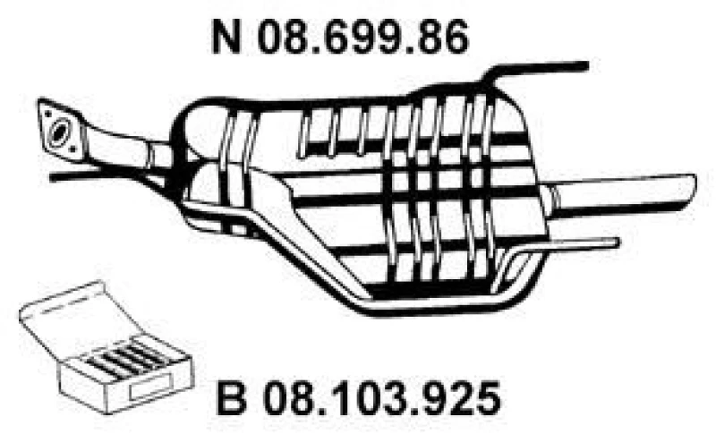 Image of Rear silencer VEGAZ OS-491EBER