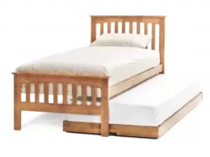 image of Serene Amelia 3ft Single Honey Oak Wooden Guest Bed Frame