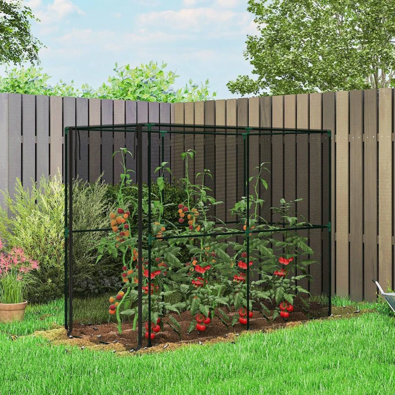 Image of OUTSUNNY Fruit Cage Bird Netting, Plant Protection Tent, Black Unisex