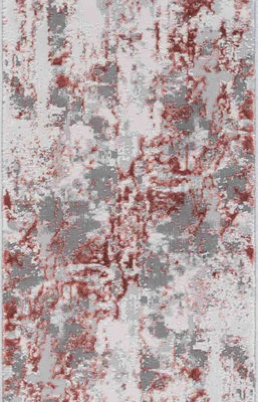 Image of Styra Modern Living Room Rug - Abstract Area Rugs Pink - Runner 60X220 Cm