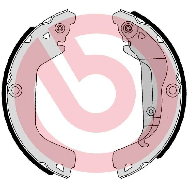 Image of BREMBO Brake Shoe Set BREMBO S 10 521