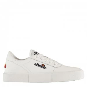 Image of Ellesse Zag Suede Trainers - White Lthr