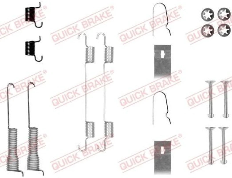 Image of QUICK BRAKE Brake shoe fitting kit QUICK BRAKE 105-0800