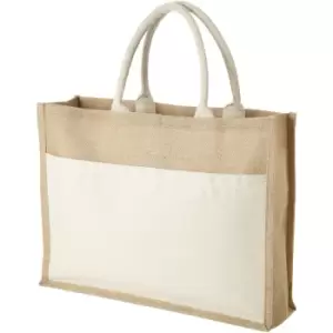 image of Bullet Mumbay Jute Tote (Pack of 2) (45 x 12 x 35 cm) (Natural) - Natural