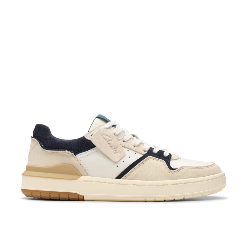 Image of Clarks Clarks Men Courtlite 2 Lo Navy Combination in Blue Size: 8-Standard Fit Blue 8-Standard Fit Male 5063421039900