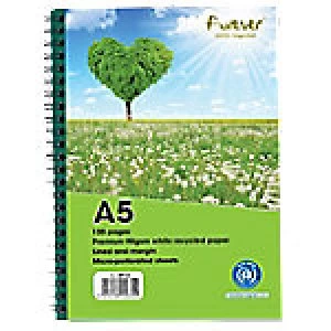 image of Forever Notebook 5911Z A5 Ruled White Ruled Perforated 120 Pages 10 Pieces of 120 Sheets