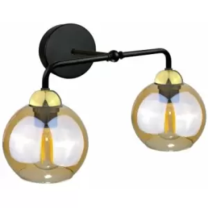 Image of Keter Melle Wall Lamp Gold, 23cm, 2x E27