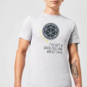 image of Crystal Maze I've Got A Good Feeling About This- Industrial Mens T-Shirt - Grey - L