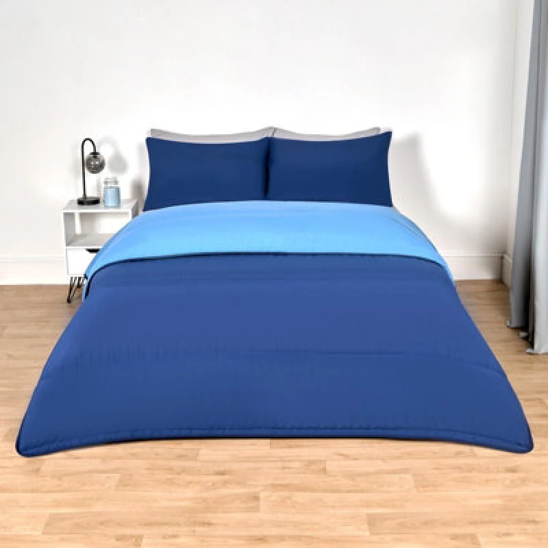 Image of OHS OHS Soft Coverless 10.5 TOG Duvet Set Pillowcase Quilted Cover in Blue Size: King Blue King Unisex 5027434198979