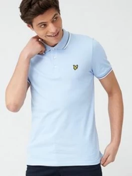 image of Lyle & Scott Seasonal Tipped Polo Shirt - Light Blue