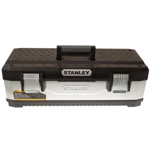 image of Stanley Galvanised Metal Toolbox 26in