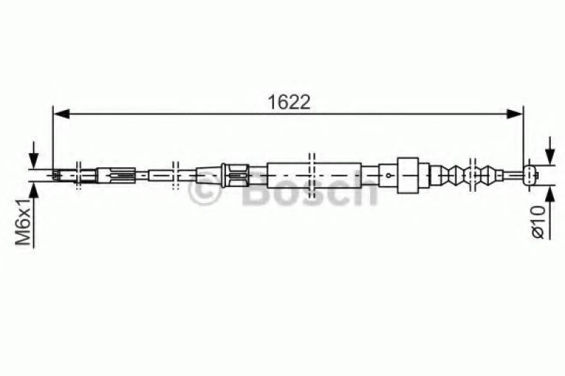 Image of Handbrake cable Bosch 1 987 477 167